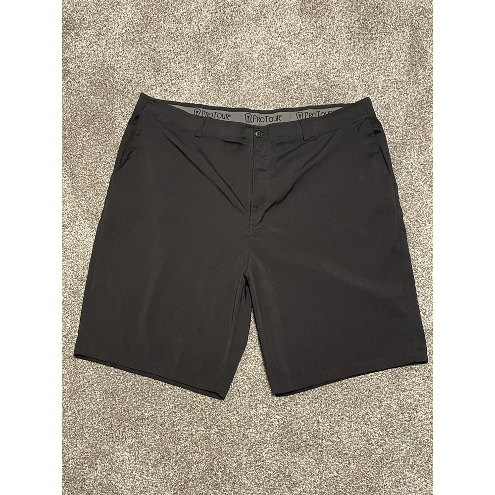 Mens Pro Tour Golf Shorts Stretch Black Lightweight Athletic Performance 46